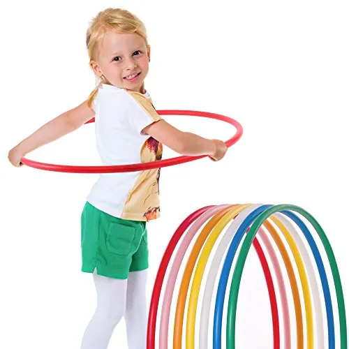 HOOPOMANIA Kinder Hula Hoop Reifen einfarbig [Ø70cm - rot] Kinder Hulla Hupp ab 6 Jahre