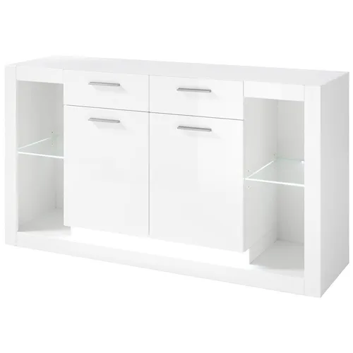 Sideboard Hochglanz weiß Kommode Anrichte Highboard Flurschrank Wohnzimmermöbel