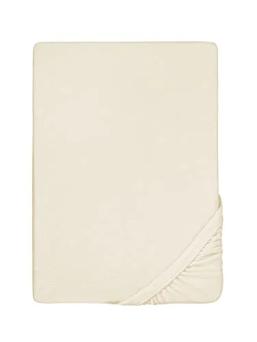 biberna Frottee-Stretch-Spannbetttuch 0012344 Natur 140x200 cm - 160x200 cm - Spannbetttuch aus hautsympathischem Frottee, ideal für Matratzen bis 22 cm Höhe. Pflegeleicht, bügelfrei und mit dauerelastischem Rundumgummi für perfekten Sitz.
