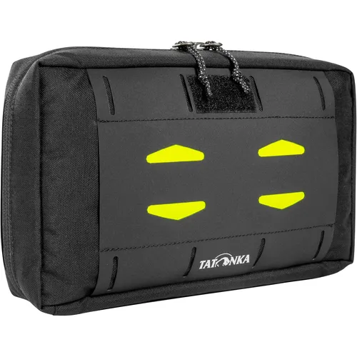 Tatonka Universal Pouch 14 x 24, schwarz - Robuste Hüfttasche mit modularen Befestigungssystemen, ideal für die Unterbringung von Ausrüstungsgegenständen und ausgestattet mit einem herausnehmbaren Signal-Patch für bessere Sichtbarkeit.