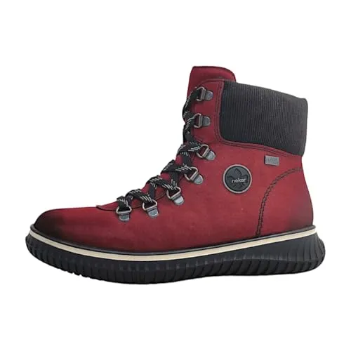 Rieker Winterboots rot 43 EU - Wanderschuhe in Größe 43, rot und aus robustem Kunstleder, ideal für kalte Tage und lange Spaziergänge.