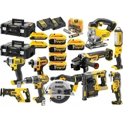 Dewalt 10er Set 18V Akku-Werkzeuge mit Tstak-Koffer
