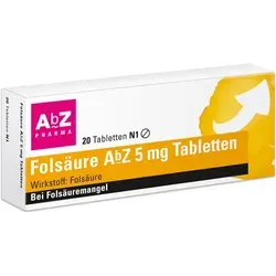 FOLSÄURE AbZ 5 mg Tabletten 20 St