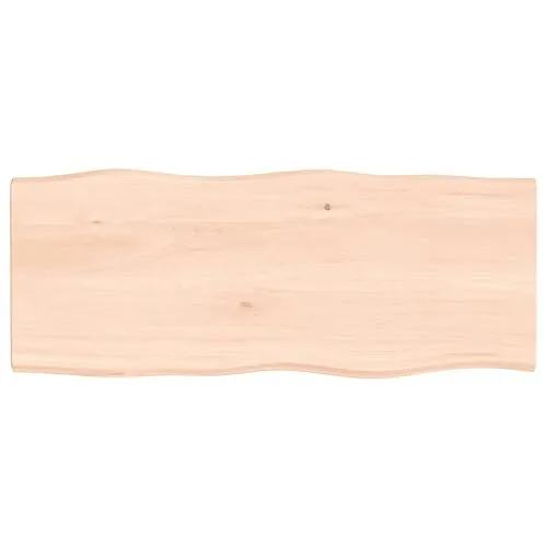 vidaXL Handgefertigte Tischplatte aus Eichenholz, 100x40cm - Esszimmertischplatte aus massivem, unbehandeltem Eichenholz mit einzigartiger Baumkante – ideal für individuelle DIY-Projekte und zur Auffrischung deines Tisches.
