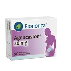 Agnucaston 20 mg – Pflanzliches Arzneimittel gegen PMS - Arzneimittel zur Linderung von PMS-Symptomen, rezeptfrei erhältlich. Enthält 90 Filmtabletten von Bionorica SE für eine natürliche Unterstützung.