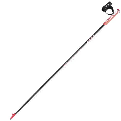 LEKI Flash Carbon, Farbe:530 anthrazit-Shiny/weiß-neonr, Größe:125