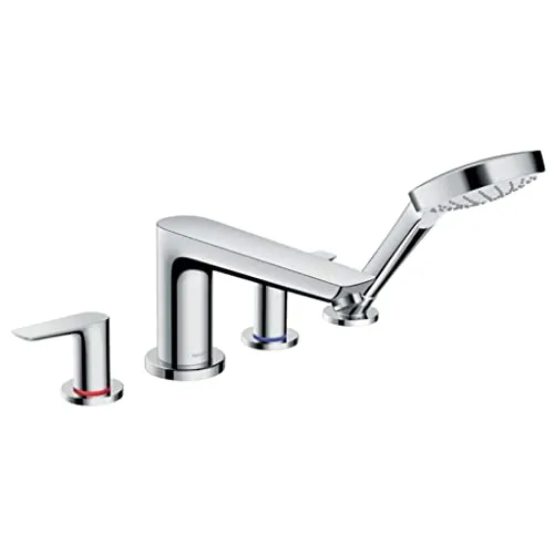 Hansgrohe Talis E Einhebel-Wannenmischer Aufputz chrom - Hochwertige Armatur aus Messing mit elegantem Chrom-Finish, ideal für moderne Badezimmer. Maximale Effizienz mit 19,2 l/min Wasserverbrauch.