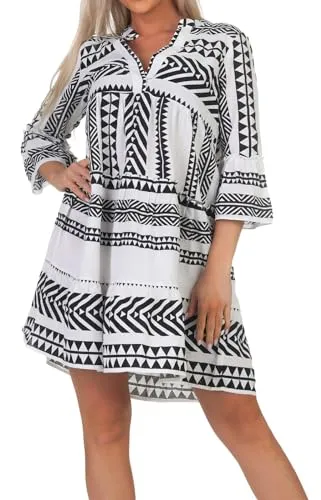 Vero Moda Damen Tunikakleid VMDICTHE 3/4 TUNIC in schwarz von VERO MODA