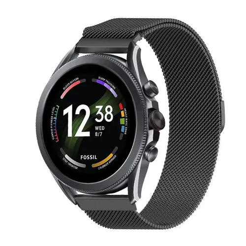 Fossil Gen 6 Smartwatch 44 mm mit Edelstahlgehäuse und Silikonarmband (black)