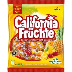 STORCK California Früchte Bonbons 89 St. / 425,0 g - Fruchtgummis/Lakritze mit vier köstlichen Geschmacksrichtungen, ideal für einen fruchtigen Snack unterwegs oder zum Teilen.