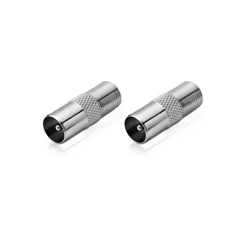 conecto conecto Antennen-Adapter, F-Buchse auf IEC-Koax-Stecker, Adapter zum SAT-Kabel