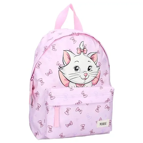 Rucksack Marie Kätzchen Aristogatti – Made For Fun Lazos – Rucksack für Mädchen | Schule | Kindergarten – Rosa – Größe 31 x 22 x 9 cm