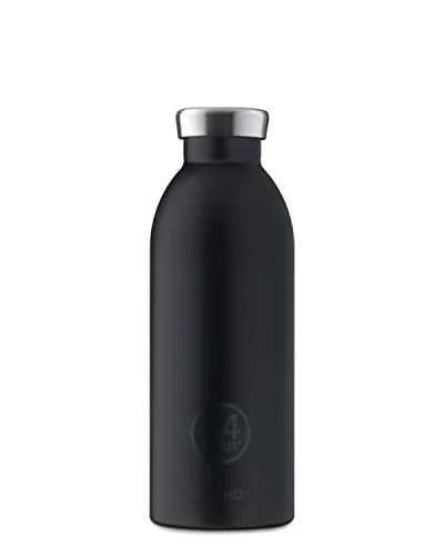 24 BOTTLES Clima Tuxedo Black Trinkflasche 500 ml - Trinkflasche aus 18/8 Edelstahl, hält 24 Stunden kalt und 12 Stunden heiß, leicht und stabil, ideal für umweltbewusste Verbraucher.