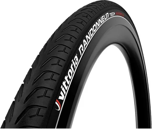Vittoria Randonneur Tech 700c X 50 - Der ideale Reifen für Stadt und Trekking - Fahrradreifen mit hervorragendem Grip, Pannenschutz und reflektierenden Seitenstreifen für mehr Sicherheit. Perfekt für E-Bikes und nasse Bedingungen.