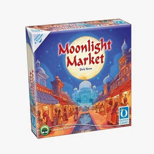 Queen Games Moonlight Market - Gesellschaftsspiel für 1–5 Spieler - Strategisches Spiel für 1–5 Spieler, Spieldauer 45-60 min., fördert Kreativität und Interaktion.