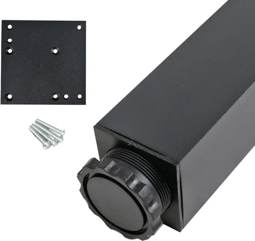 Tischbein 60 x 60 mm in Schwarz Höhe 710mm Tischfuss Möbelfuss aus Aluminium