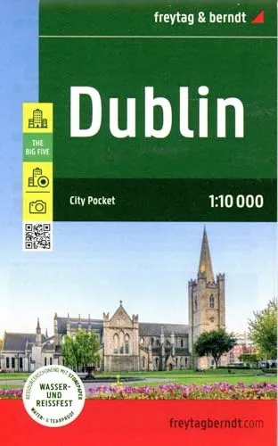 Dublin, Stadtplan 1:10.000, freytag & berndt: City Pocket, Innenstadtplan, wasserfest und reißfest (freytag & berndt Stadtplan)
