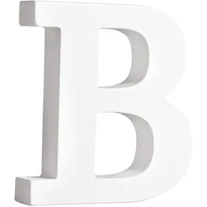 Rayher Schriftzug 62653000, aus Holz, Aufsteller, B, 3D-Buchstabe, 10 x 11 cm