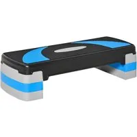 HOMCOM Steppbrett Kunststoff - Höhenverstellbarer Aerobic-Stepper - Fitness-Kleingeräte: Gestalten Sie Ihr Training effektiv und schonend mit diesem höhenverstellbaren HOMCOM Steppbrett, ideal für individuelles Cardiotraining.
