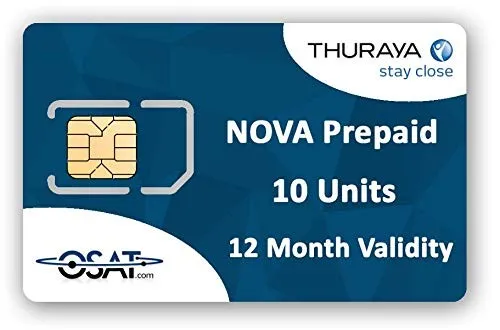 Thuraya Satellitentelefon NOVA SIM mit 10 Einheiten 11 Minuten