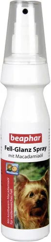 BEAPHAR Fell-Glanz Spray für Hunde - 150 ml, mit Macadamiaöl für glänzendes und geschmeidiges Fell, ideal gegen trockene Haut und stumpfes Fell