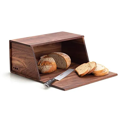 Continenta Brotkasten Walnuss - Eleganter Brotkasten aus hochwertigem Walnussholz, sorgt für optimale Frischhaltung und ist ein echter Blickfang in Ihrer Küche.