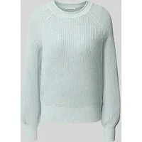 Modischer Strickpullover TOM TAILOR DENIM, Damen, Gr. L - Stylischer Pullover für Damen von TOM TAILOR Denim in Silber Cloud Blau Melange. Mit taillenbedeckendem Schnitt und elastischer Strick-Qualität für optimalen Tragekomfort.