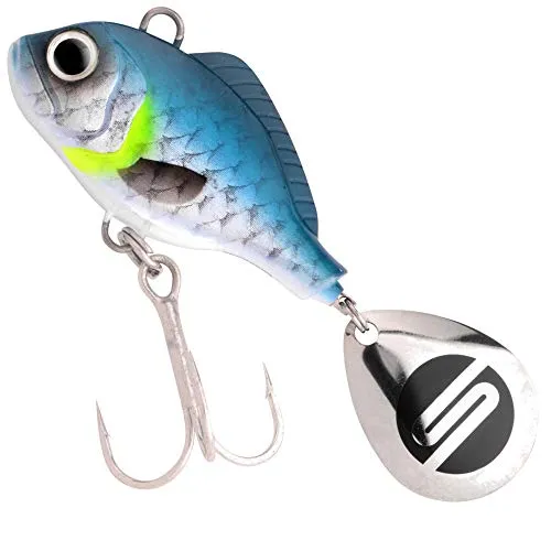 SPRO ASP Spinner XL – Searchbait mit original Gamakatsu Haken, für große Raubfische in Süß- und Salzwasser, Farbe:Baitfish, Größe/Gewicht:Gr. 4 / 35g