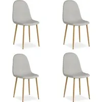 Esszimmer Stühle 4er Set - Polsterstühle in Grau von Homestyle4u - Stühle für Esszimmer und Küche, gepolstert für hohen Komfort, modernes Design und perfekte Ergänzung für jedes Zuhause.