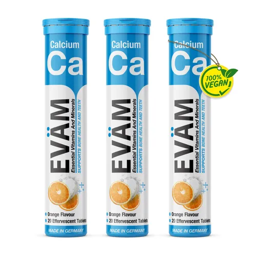 EVÄM Calcium Brausetabletten - 3er Pack