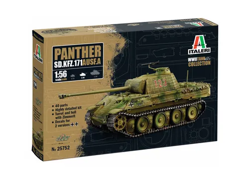 ITALERI - PANTHER Sd.Kfz.171 Ausf.A Panzer zum Zusammenbauen und Bemalen - 1/...
