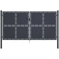 vidaXL Gartentor Stahl 300 x 150 cm Anthrazit - Gartentor aus robustem Stahl, ideal für Sicherheit und stilvolle Eingänge, perfekt für jeden Garten.