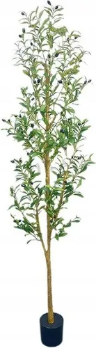Kunstpflanze Olivenbaum XXL im Topf 180 cm – Realistische Deko