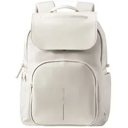 Xd Design Rucksack Soft Daypack Light Grey - Beige - Stylischer Rucksack aus RPET, ideal für Laptops bis 15,6 Zoll, mit RFID-geschützten Taschen und praktischen Fächern für optimale Organisation.
