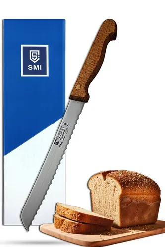 SMI Brotmesser Solingen - 20 cm Wellenschliff für perfekte Schnitte - Brotmesser mit Wellenschliff, ideal für präzises Schneiden und Verstreichen. Hergestellt in Solingen, perfekt für den täglichen Gebrauch in Küche oder Gastronomie.