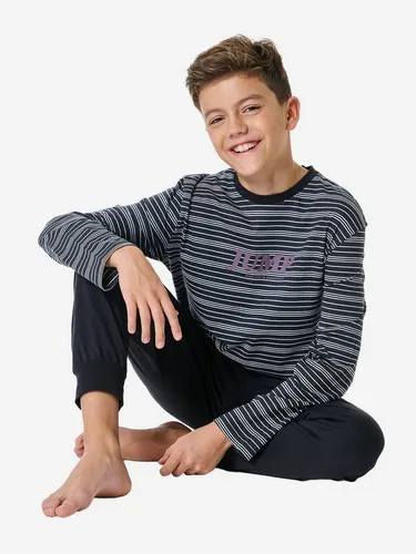 Schiesser Jungen Schlafanzug Set lang - 100% Organic Bio Baumwolle - Schlafanzüge für Jungen, aus 100% Organic Bio Baumwolle für höchsten Komfort und ein gesundes Schlafklima, erhältlich in den Größen 140 bis 176.