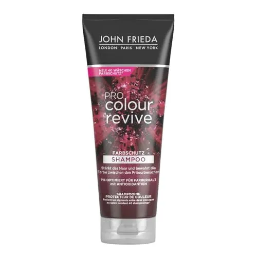 John Frieda PRO Colour Revive Farbschutz-Shampoo - Inhalt: 250 ml - PH-optimiert für Farberhalt - Mit Antioxidantien - Bewahrt die Farbe zwischen den Friseurbesuchen