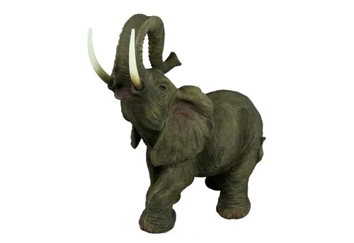 Fachhandel Plus Tierfigur Glückselefant Jambo - Dekofigur Jambo – Handbemalte Elefantenskulptur aus wetterfestem Polyresin, ein einzigartiger Glücksbringer für Garten und Wohnzimmer!