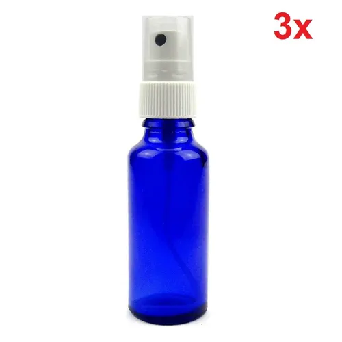 Sala Blauglasflasche DIN 18 Pumpzerstäuber Apothekerflasche 3 x 30 ml