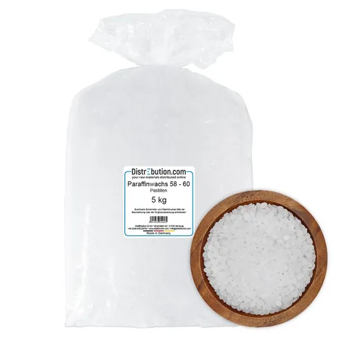 Paraffin Kerzenwachs 5 kg Pastillen 58-60°C Kerze Gießen Made in Germany