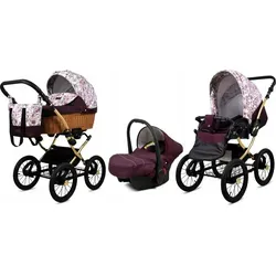Babylux® Classic Gold 3in1 Kinderwagen Set in gold von Babylux