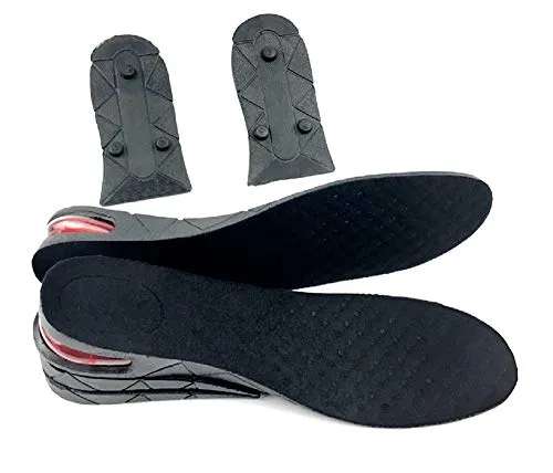 Apanphy® Hohe Einlegesohlen, 3 Layer 7 cm (2,7 Zoll) Einlegesohlen leder Up Air Cushion Erhöhung Höhe Einlegesohle Taller Pad für Männer und Frauen