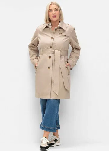 Sheego Langmantel Trenchcoat in wasserabweisender Qualität von sheego