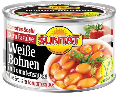 SUNTAT Weiße Bohnen in Tomatensoße 400 g