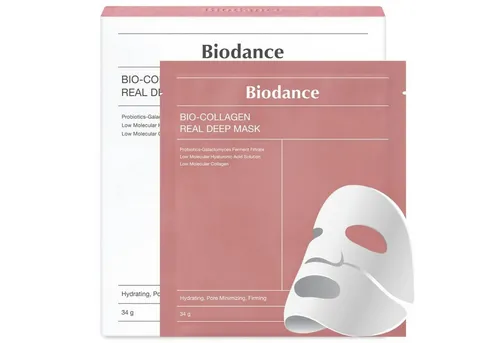Biodance Bio Collagen Real Deep Mask (4x 34g) - Anti-Aging Nachtmaske - Gesichtsmasken für alle Hauttypen, mit bio-zertifiziertem Collagen für intensive Feuchtigkeit und sichtbare Hautverjüngung.