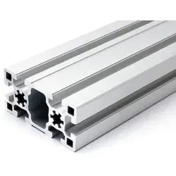 Aluminiumprofil 45x90S B-Typ Nut 10 (schwer), silber eloxiert