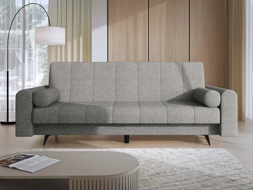 Mirjan24 Schlafsofa Hellgrau, 3-Sitzer mit Schlaffunktion - Stylisches Schlafsofa in Hellgrau, ideal für Wohnzimmer. Mit praktischer Schlaffunktion und Bettkasten – perfekt für Gäste und platzsparend!