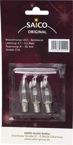 Ersatzglühlampen E10, für 10-flammige Bögen 23V, 3W NEU Ersatzbirne Ersatzlampe