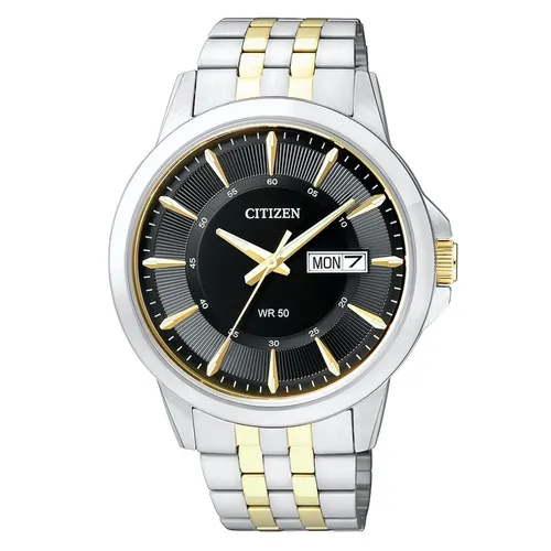 CITIZEN Herren Analog Quarz Uhr BF2018-52EE - Elegante Armbanduhr mit Edelstahl-Armband, Tag/Datum-Anzeige und 5 bar Wasserdichtigkeit - ideal für den stilbewussten Mann.
