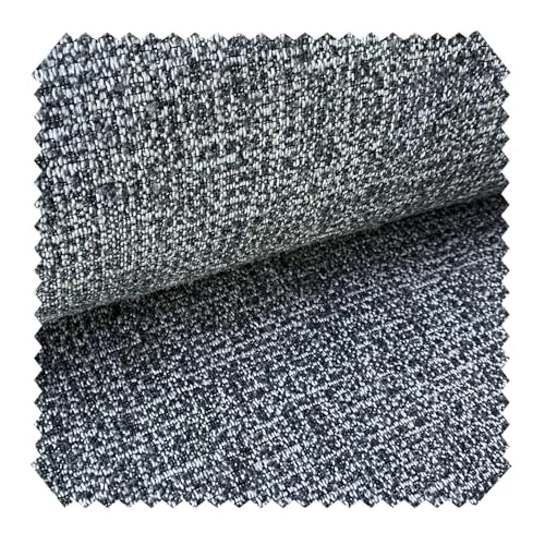 novely® CORTE - Luxuriöser Bouclé-Polsterstoff - Schwerer Möbelstoff mit Schlingen Knoten 790g - Pflegeleichte Meterware 1lfm | Farbe: 92 Grau Graphit